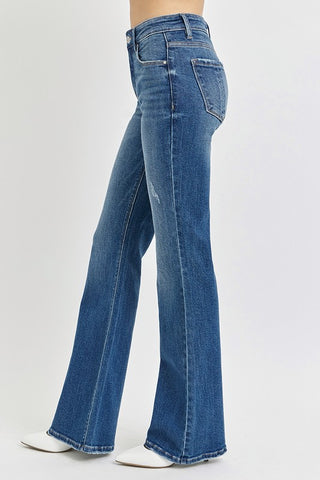 Risen Tummy Control Mid Rise Flare Jeans