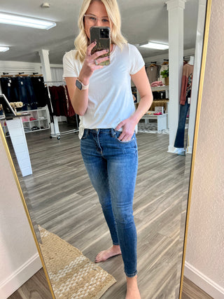 Risen Charlie Mid Rise Skinny Jeans