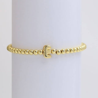 Initial Bubble Stretch Bead Bracelet