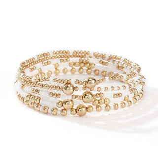 Multi Layer Ball Chain Beaded Bracelet Set