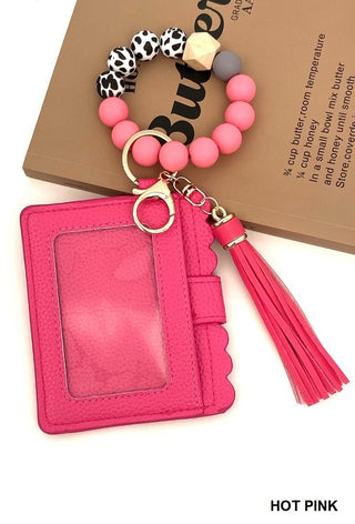 Beaded Bracelet Keychain Wallet