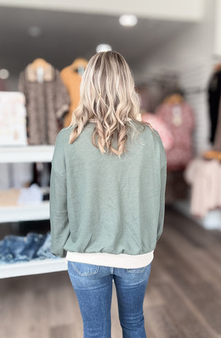 Easy French Terry Ribbed Sweatshirt