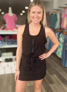 Black Butter Soft Romper Dress