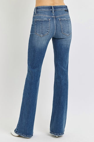 Risen Tummy Control Mid Rise Flare Jeans