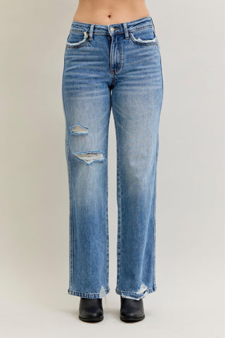 Judy Blue Mid Rise 90's Rigid Magic Straight Fit Jeans