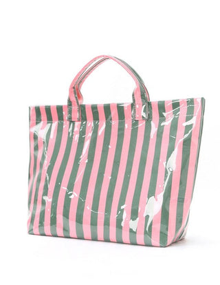Water Resistant Striped Tote Bag