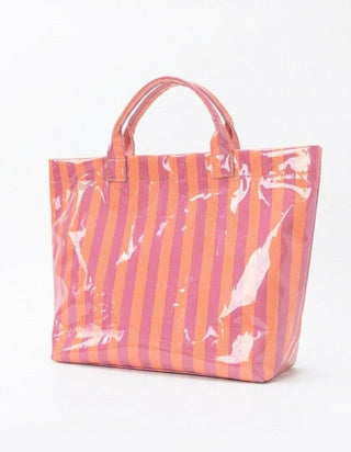 Water Resistant Striped Tote Bag