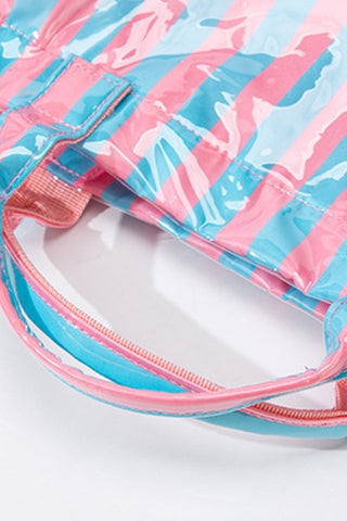 Water Resistant Striped Tote Bag