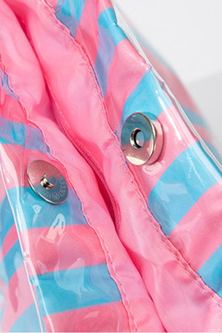 Water Resistant Striped Tote Bag