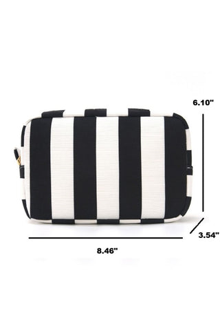 Striped Cosmetic Travel Bag