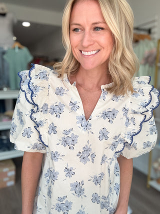 Bluebell Breeze Short Sleeved Blouse