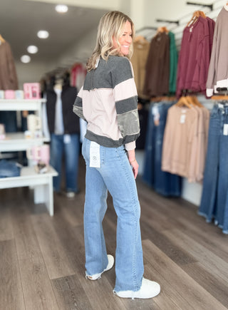 Risen Tummy Control High Rise Wide Leg Jeans