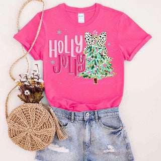 Holly Jolly Pink Graphic Tee