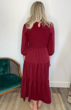 Load image into Gallery viewer, Autumn Breeze Smocked Tiered Dress
