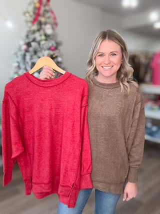 Ultra Soft Comfy Fit Long Sleeved Sweater Plus