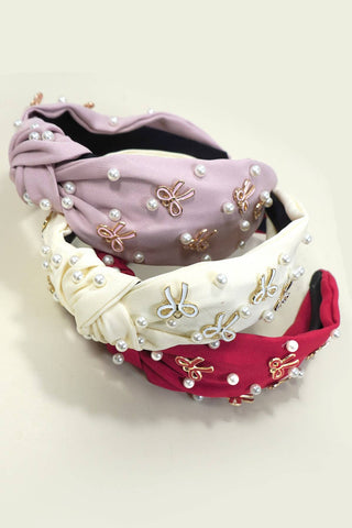 Pearl Bow Hair Headband