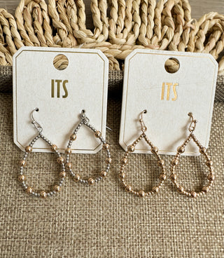 Small Teardrop Beaded Earrings