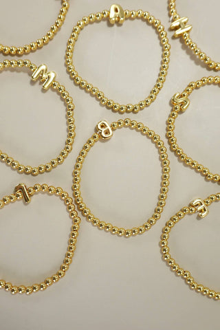 Initial Bubble Stretch Bead Bracelet