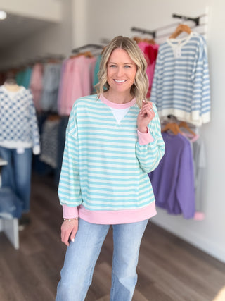 Happy Striped Long Sleeved Top