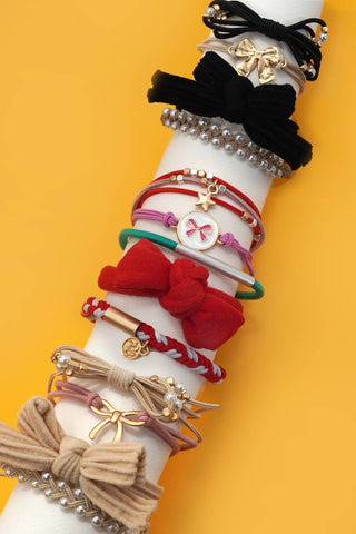 Duo Hair Tie Bow Bracelets
