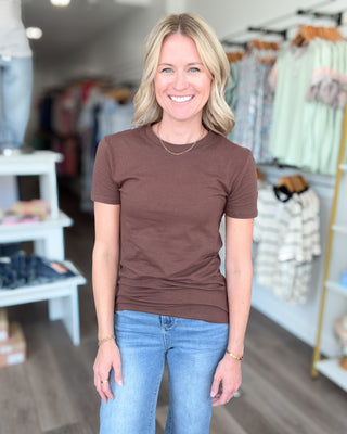 Basic Cotton Crewneck Short Sleeved Tee