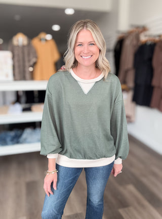 Easy French Terry Ribbed Sweatshirt