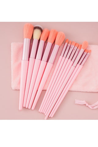 13 Piece Makeup Brush Set with Storage Bag