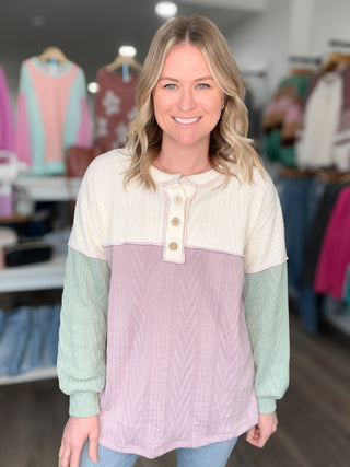 Lilac & Sage Knit Sweater