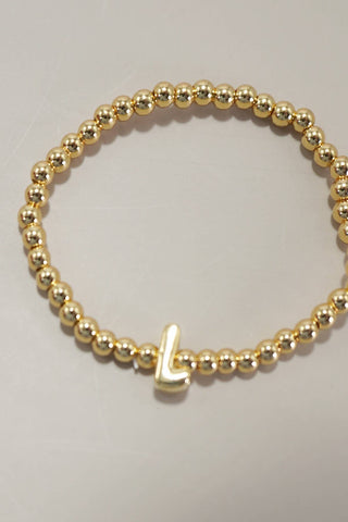 Initial Bubble Stretch Bead Bracelet