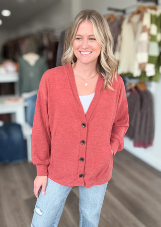 Fall Breeze Button Front Knit Cardigan