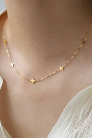 Gold Non-Tarnish Mini Cross Necklace