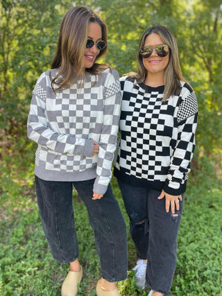 PREORDER: All Checkered Out Sweater in Four Colors