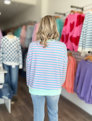 Happy Striped Long Sleeved Top