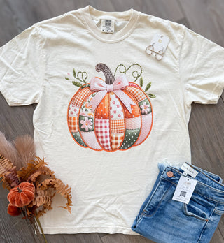 Patchwork Pumpkin Comfort Colors Short Sleeved Tee