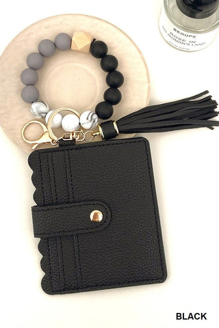 Beaded Bracelet Keychain Wallet