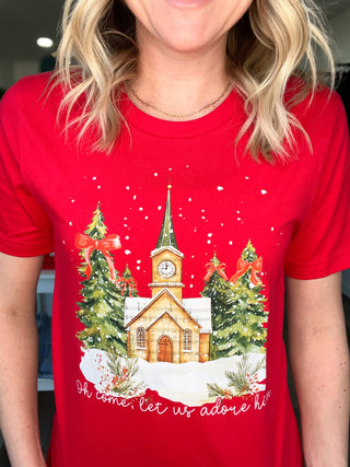 Come Let Us Adore Him Church Graphic Tee