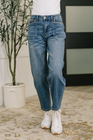 Judy Blue Bella High Waist Soft Barrel Stitch Thru Pocket