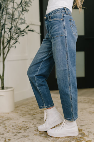 Judy Blue Bella High Waist Soft Barrel Stitch Thru Pocket