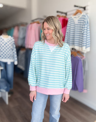 Happy Striped Long Sleeved Top