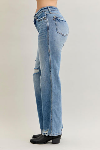 Judy Blue Mid Rise 90's Rigid Magic Straight Fit Jeans