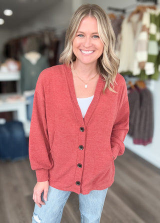 Fall Breeze Button Front Knit Cardigan