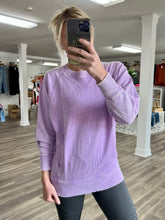 Load image into Gallery viewer, Acid Wash French Terry Pullover in Lavender
