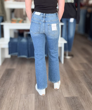 Audrey High Rise Raw Hem Jeans