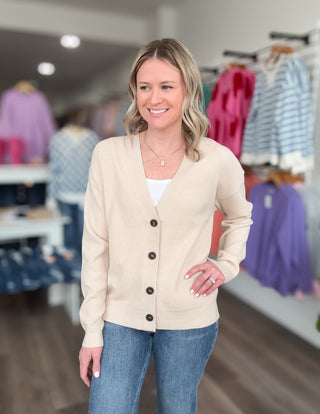 Nicole Button Front Cardigan Plus