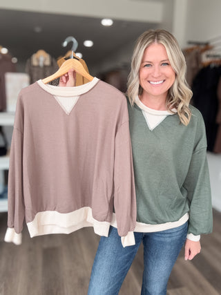 Easy French Terry Ribbed Sweatshirt