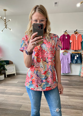 Flowers Everywhere Floral Top