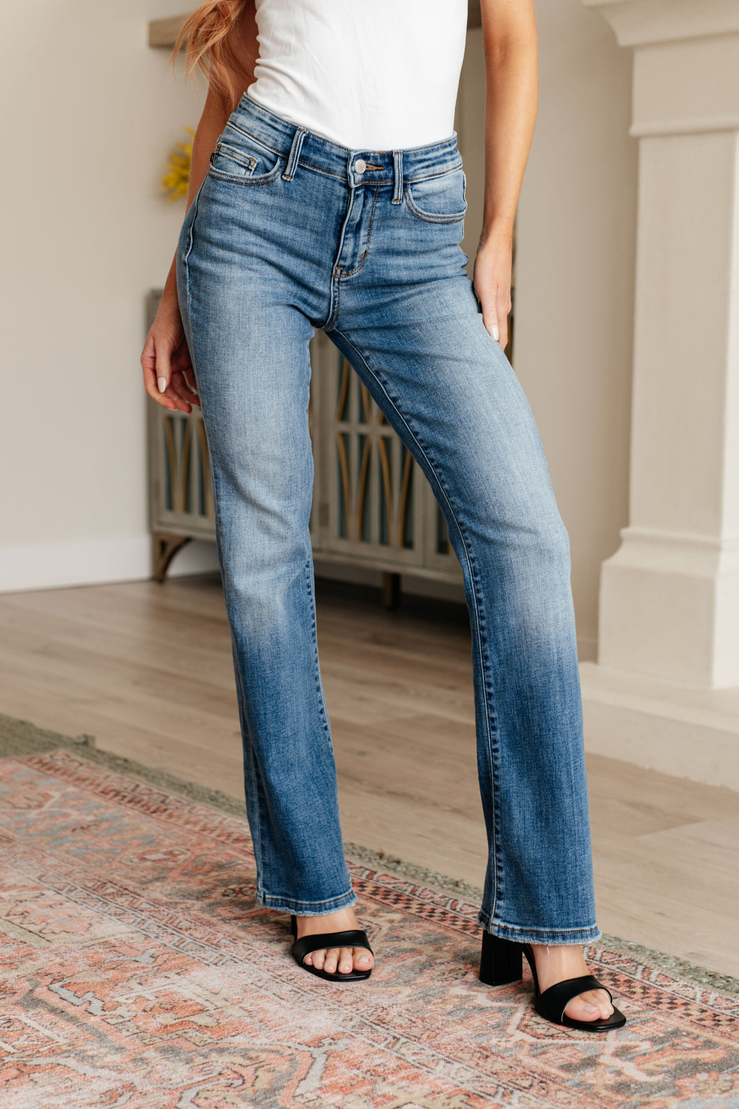 Judy Blue Genevieve Mid Rise Vintage Bootcut Jeans