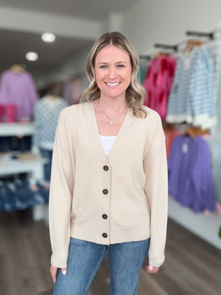 Nicole Button Front Cardigan Plus
