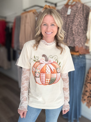 Oh So Cute Mesh Lace Long Sleeved Layering Top