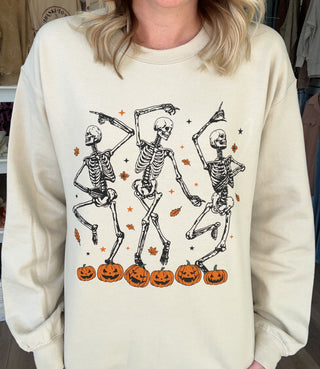 Dancing Skeletons Halloween Sweatshirt